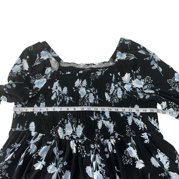 Torrid Floral Print Peplum Top Womens Plus Size 3 Smocked Square Neck - Picture 6 of 13